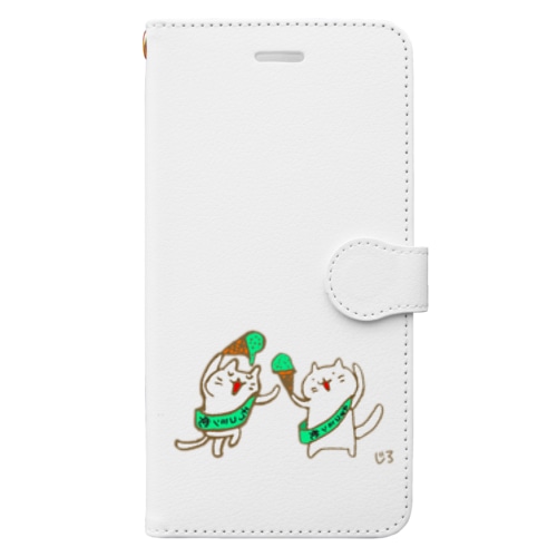 チョコミン党の踊り Book-Style Smartphone Case