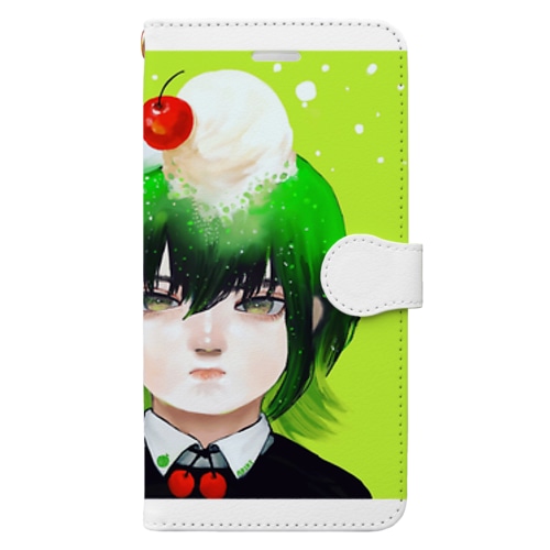 メロンソーダくん Book-Style Smartphone Case