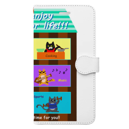 Enjoy your indoor life♪ Book-Style Smartphone Case