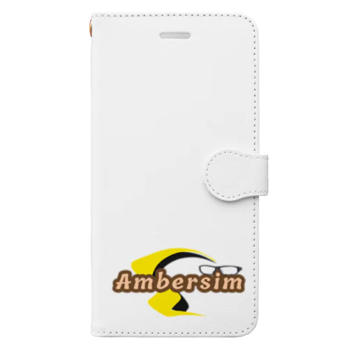 Ambersimロゴマーク 手帳型スマホケース