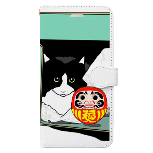 箱入り娘ねこwithDARUMA Book-Style Smartphone Case