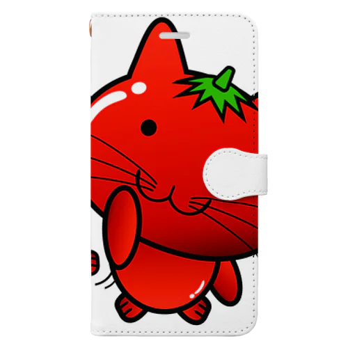 手帳型スマホケース(TOMATO CAT) Book-Style Smartphone Case