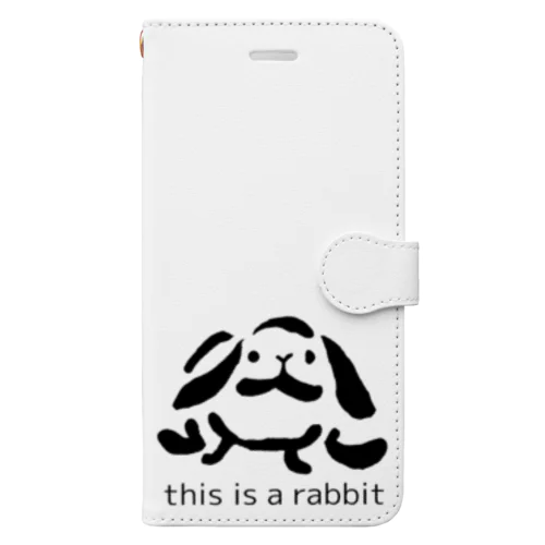 これはロップイヤーラビットです Book-Style Smartphone Case