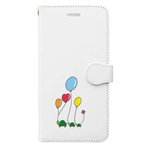 かめさんと風船 Book-Style Smartphone Case