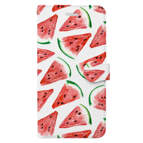 Fresh Watermelon Pattern 手帳型スマホケース