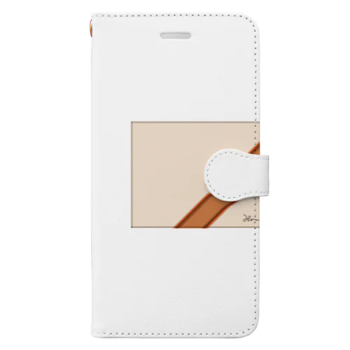 human ナチュラル×オレンジ Book-Style Smartphone Case