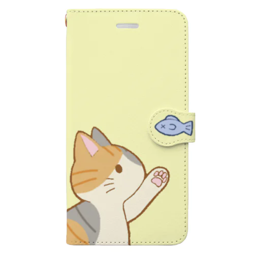 お魚にゃー　縞三毛 Book-Style Smartphone Case