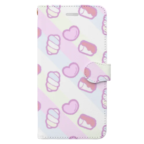 マシュマロいっぱい Book-Style Smartphone Case