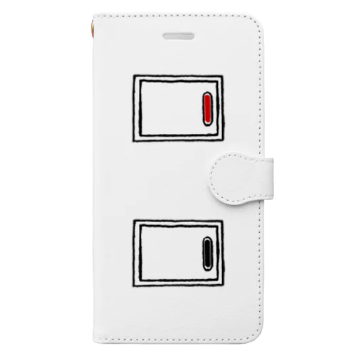 スイッチ③赤白 Book-Style Smartphone Case