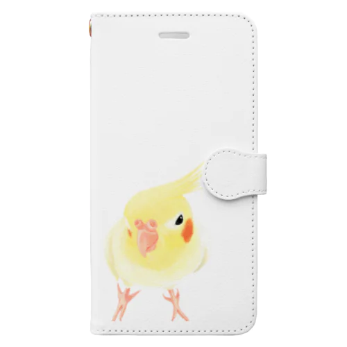 オカメインコ　おすましルチノー【まめるりはことり】 Book-Style Smartphone Case