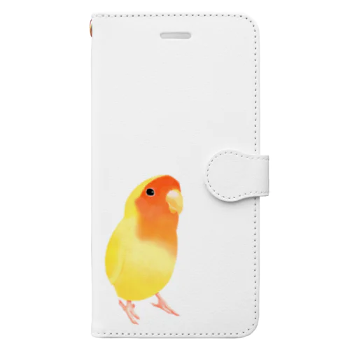 コザクラインコ　おすましルチノー【まめるりはことり】 Book-Style Smartphone Case