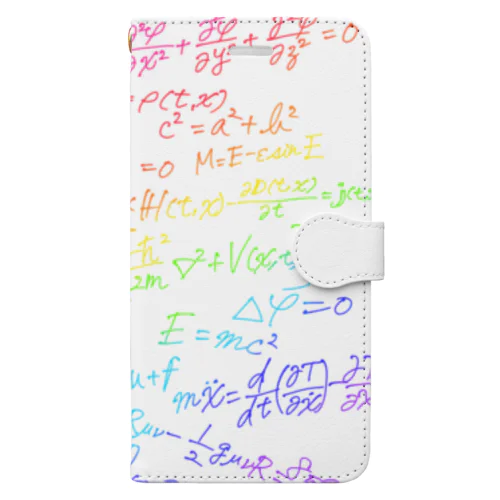 物理学方程式　カラフルver. Book-Style Smartphone Case