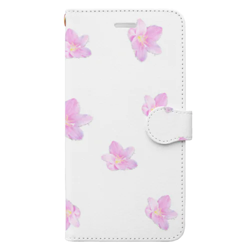 花模様 Book-Style Smartphone Case