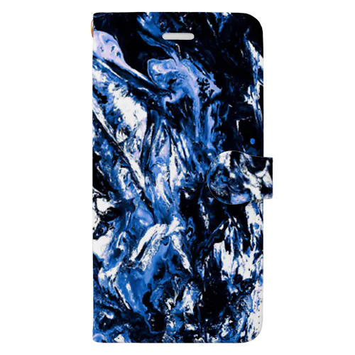 paint_01_landscape(blue) Book-Style Smartphone Case