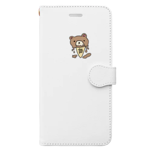 くまさんアイス(デロデロ) Book-Style Smartphone Case