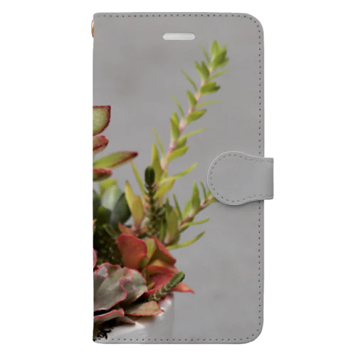 多肉植物　セダムの花 Book-Style Smartphone Case