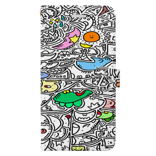 ひま暇お絵描き　②カラーver Book-Style Smartphone Case