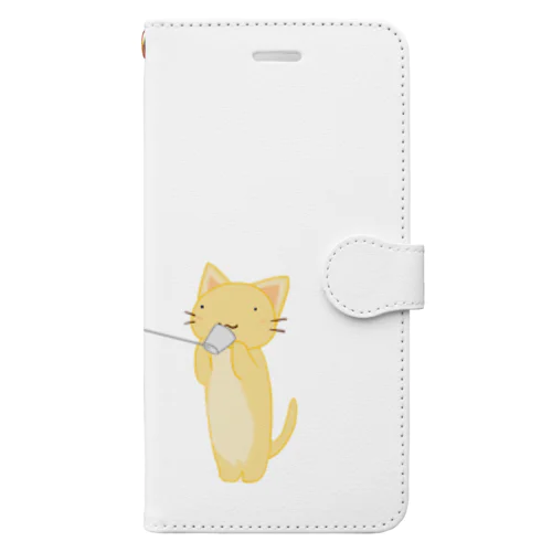 きねこ糸電話 Book-Style Smartphone Case