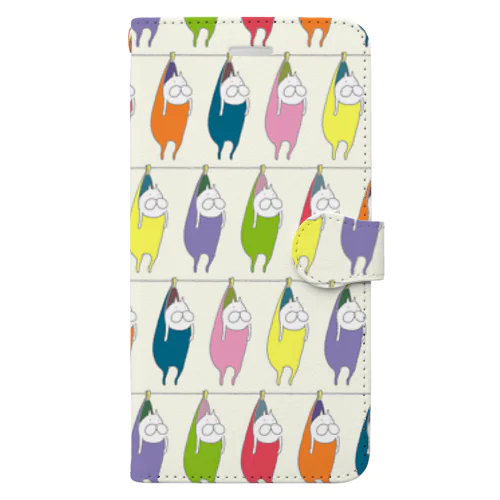 ねこタイツの洗濯　カオス Book-Style Smartphone Case