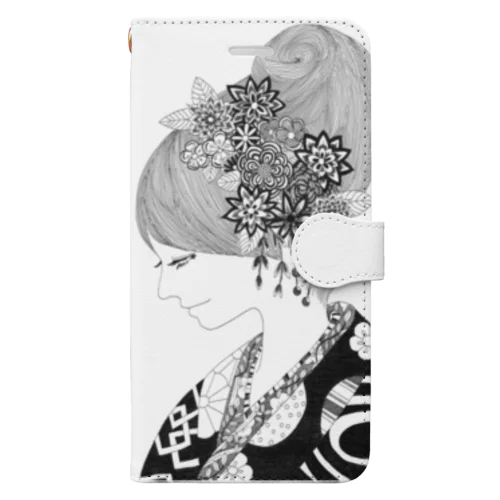 花飾りの人 Book-Style Smartphone Case