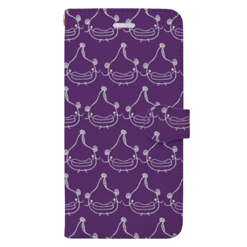 ずうなま先輩（シンプル）　紫 Book-Style Smartphone Case