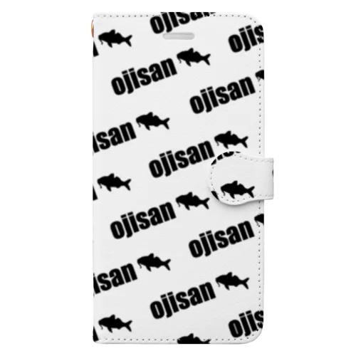 ojisan総柄 Book-Style Smartphone Case