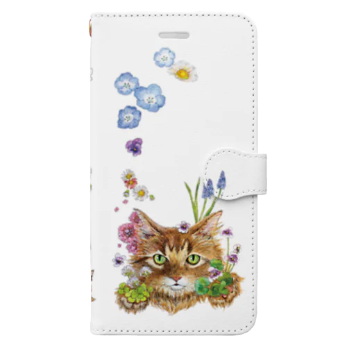 花咲かCAT Book-Style Smartphone Case