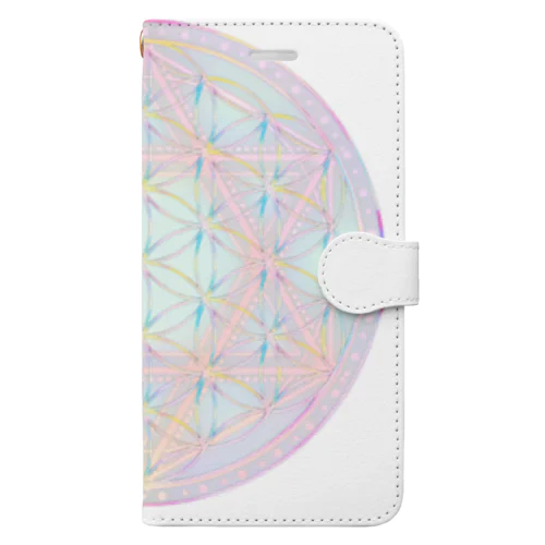 Rainbow Flower of Life & Hexagram Book-Style Smartphone Case