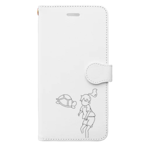 カメと私 Book-Style Smartphone Case