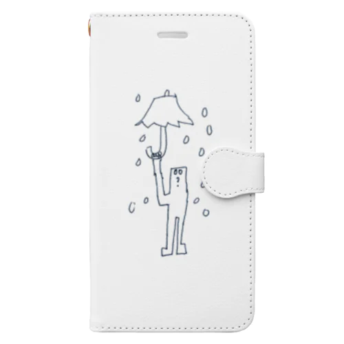 雨降り 手帳型スマホケース