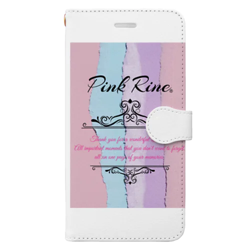 【Pink Rine】オリジナル 手帳型スマホケース