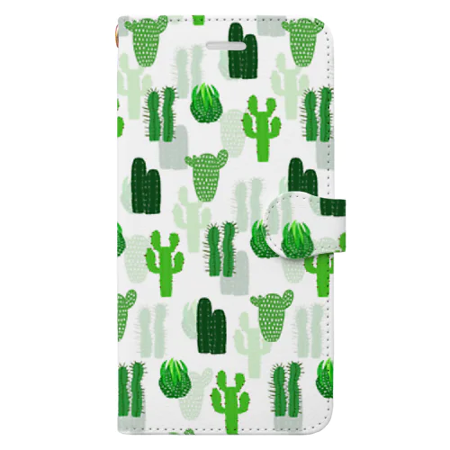 塩系アイテム🌵サボテン多肉💚 Book-Style Smartphone Case