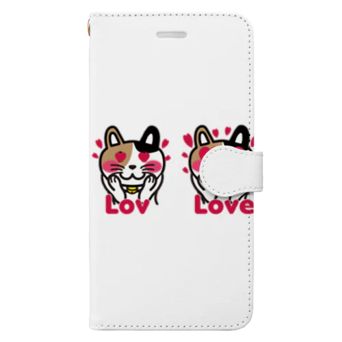 ねこLove Book-Style Smartphone Case