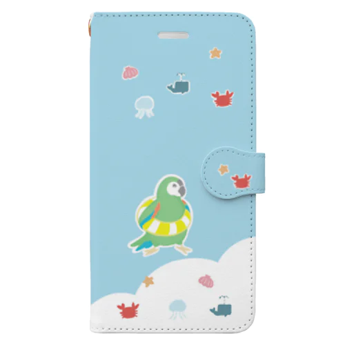 サマーインコ（ヒメコンゴウ） Book-Style Smartphone Case