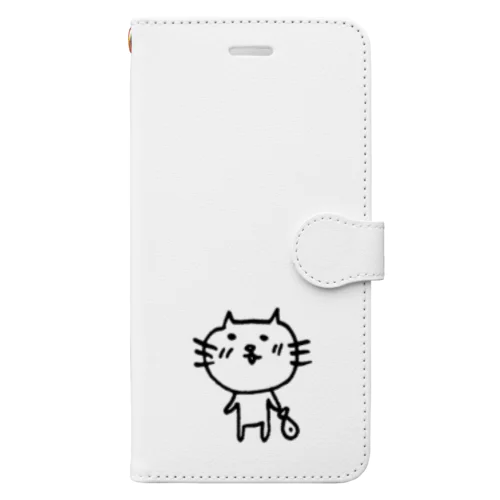 ねこ新聞のnecoと魚 Book-Style Smartphone Case