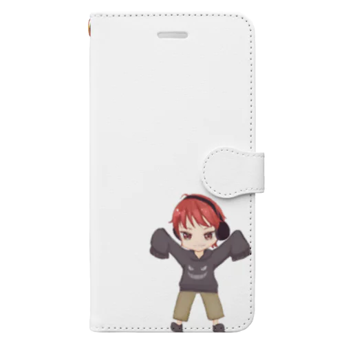 ひらめのグッズ！！((ミニキャラver)) Book-Style Smartphone Case