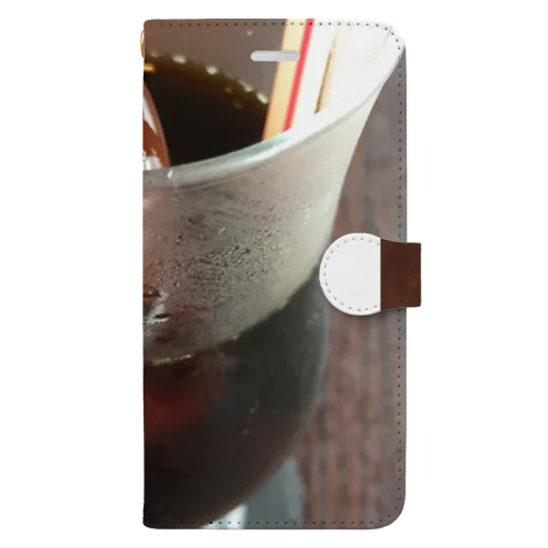 珈琲豆氷のアイスコーヒー Book-Style Smartphone Case