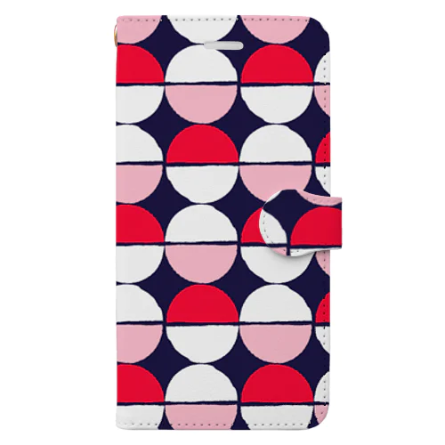 ビビッドサークル~pink ver. Book-Style Smartphone Case