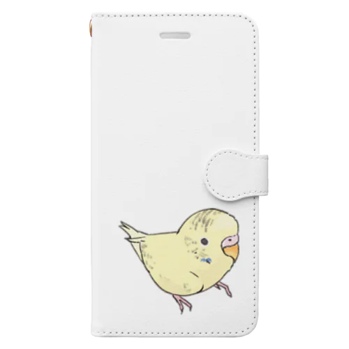 可愛いセキセイインコ　おすましちゃん【まめるりはことり】 Book-Style Smartphone Case