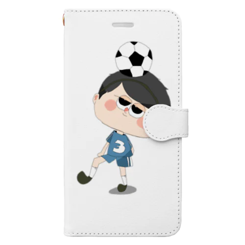 サッカー少年 手帳型スマホケース