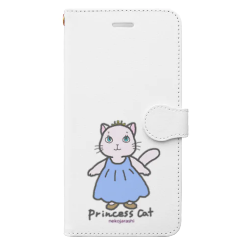 ねこのお姫さま（ブルー） Book-Style Smartphone Case