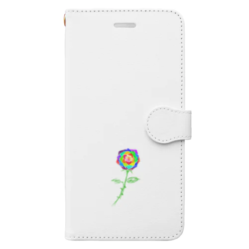 ROSE rainbow Book-Style Smartphone Case