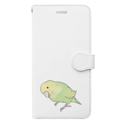 首傾げ　スパングルセキセイインコちゃん【まめるりはことり】 Book-Style Smartphone Case