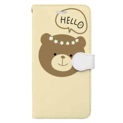 花かんむりクマさん♡ Book-Style Smartphone Case