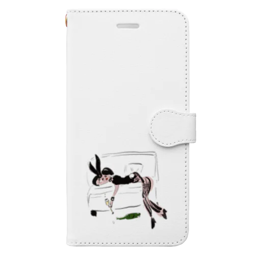 Drunk bunny girl Book-Style Smartphone Case