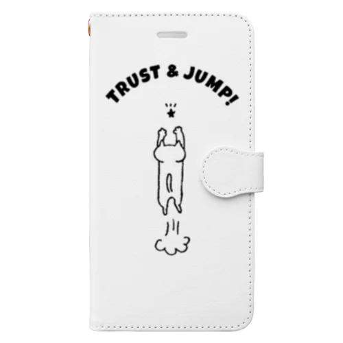 TRUST & JUMP !(BLACK) 手帳型スマホケース