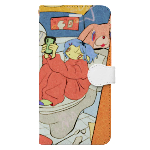 さぼってる子 Book-Style Smartphone Case