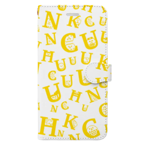 UCHUKUNtypoGRAM yellow Book-Style Smartphone Case