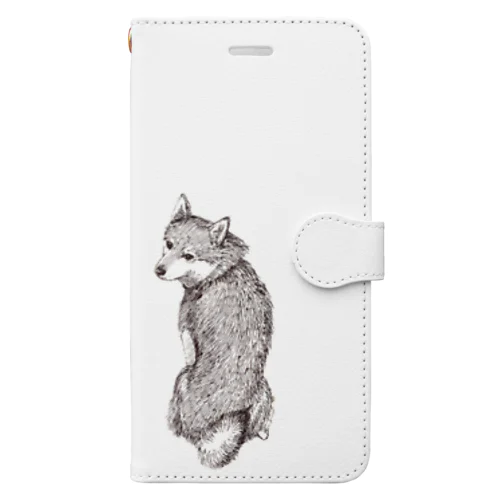 ふりむく柴犬 Book-Style Smartphone Case