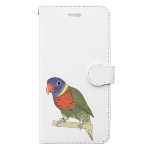 色合いが綺麗なゴシキセイガイインコちゃん【まめるりはことり】 Book-Style Smartphone Case